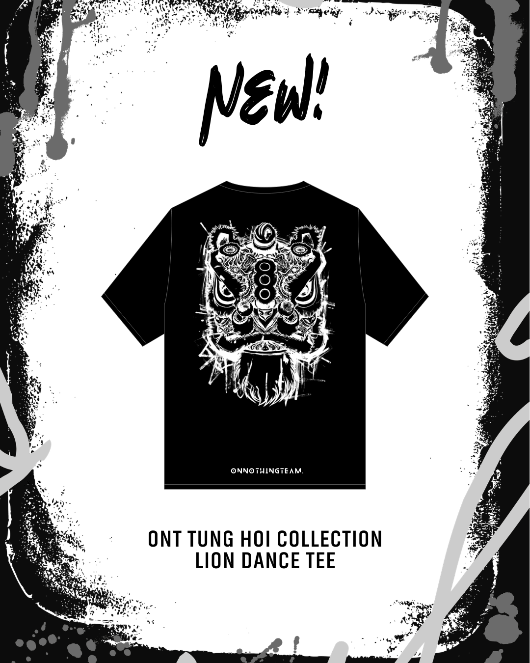 ONT Tung Hoi Collection Lion Dance Black Short-sleeve T-shirt