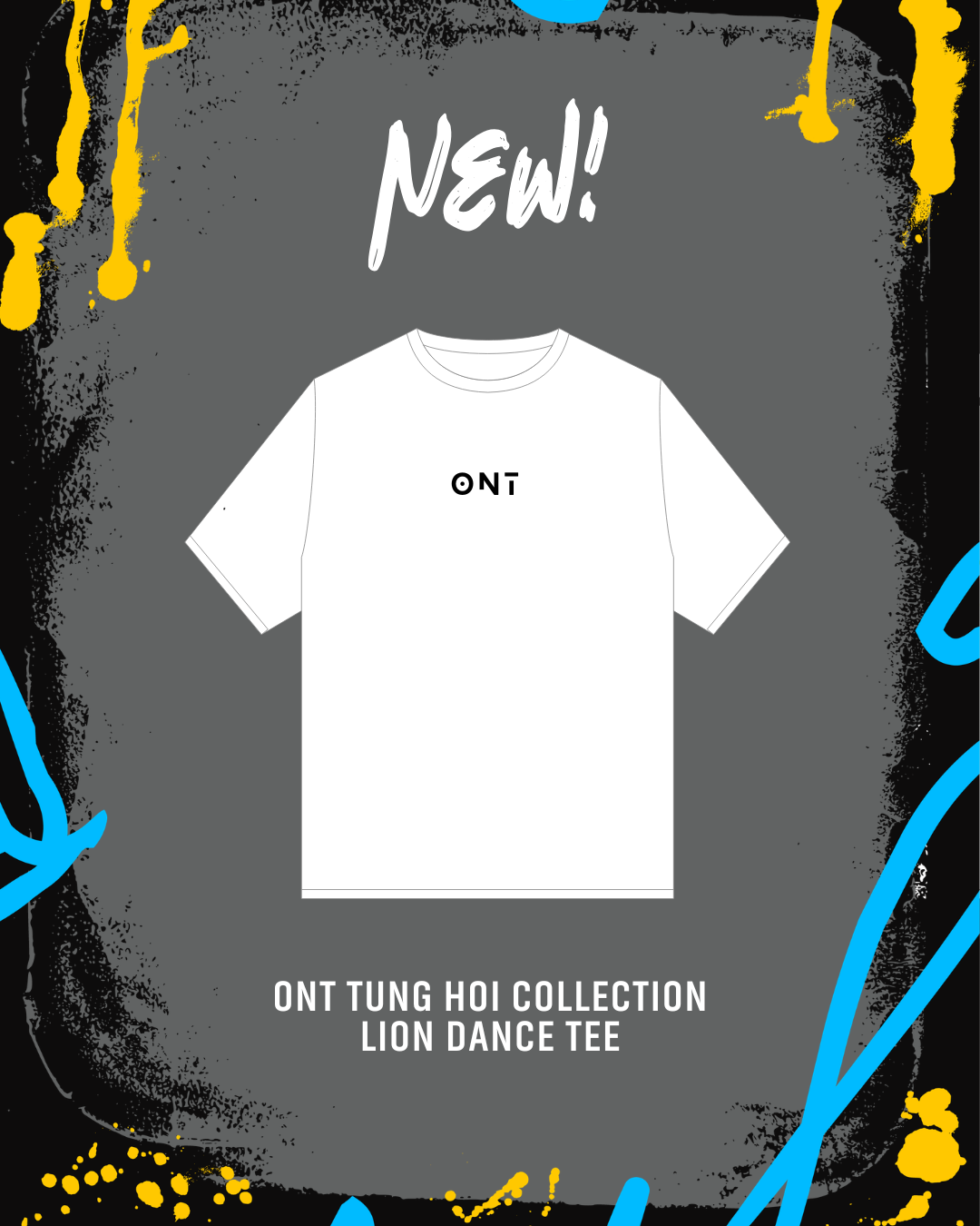 ONT Tung Hoi Collection Lion Dance White Short-sleeve T-shirt